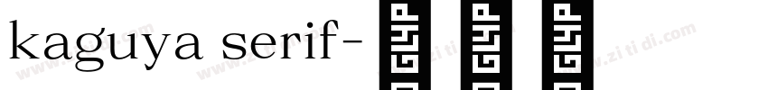 kaguya serif字体转换